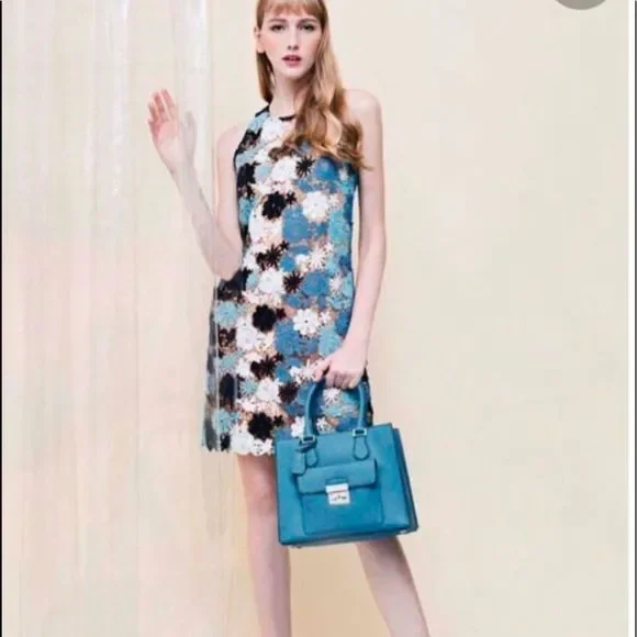 MICHAEL Michael Kors | Dresses | Michaelkors Blue Crochet Elegant Dress |  Poshmark